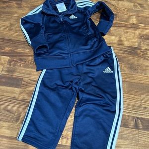 Adidas infant navy blue track suit.  Size 18 months.